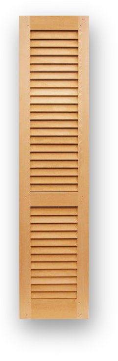 louvered door with fixed Plantation louvers