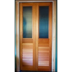 custom glass louvered bofold doors