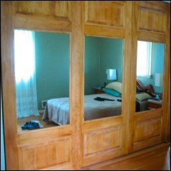 Combination Mirror & Panel Sliding Closet Doors