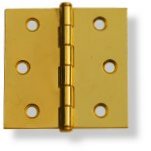 brass plated mortise hinges