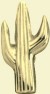Solid brass cactus knob