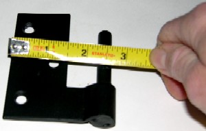 measuring hinge offset on exterior butt hinges