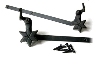 cast iton shutter dogs with sill mounts