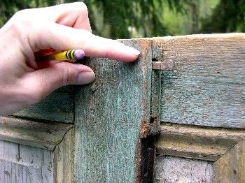 Wedge holding an old mortise and joint secured