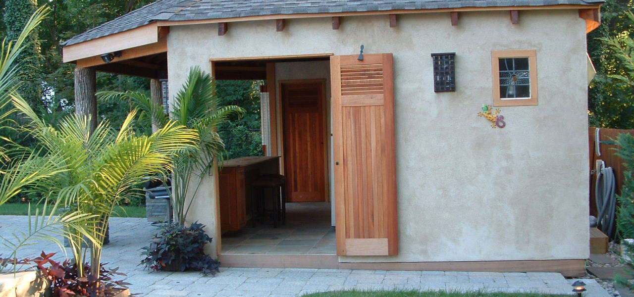 Cabana Pool House Doors