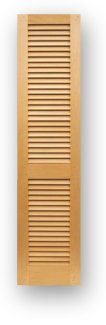 Style # 6221 - Wood closet door with fixed 1.7/8" Traditional louvers - Tapered louvers are available as an option.