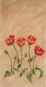 Poppies - Hand Printed Fabric - can be customized