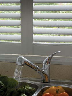 kitchen faux plantation shutters