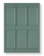 panel shutters with cetner stiles
