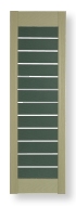 multi-colored shaker panel shutters
