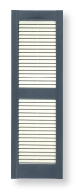 multi-colored louvered shutters