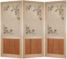 folding scrren / room divider with pine cones