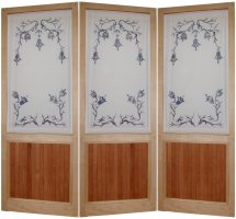 folding scrren / room divider with thistles