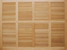 Custom exterior hurricane shutter with three center stiles