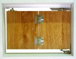 Back view of installed 111fd bifold door hardware
