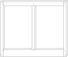 Bahama shutter with 1 center stile