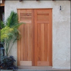 Traditional Louvers over Tongue & Groove Doors