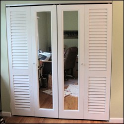 louvered and mirrored bifold doors