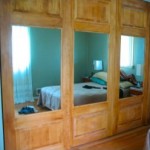 Combination Mirror & Panel Sliding Closet Doors