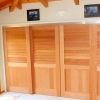3.1/2" Fixed Louvers over Flat Panel Doors