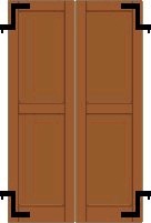 overlap mount for exterior shutters