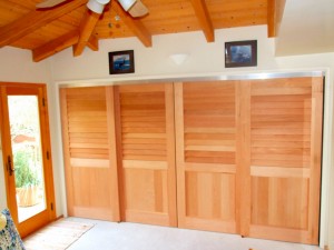 Custom sized plantation shutters