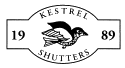 Kestrel Shutters logo - American Kestrel