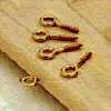Solid brass threaded eyelits in place of staples.